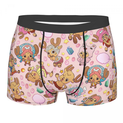Boxer cu imprimeu Chiloți Slip bărbat Pirate King Anime Monkey D. Luffy Lenjerie de corp Chiloți dintr-o bucată din poliester Bărbați S-XXL