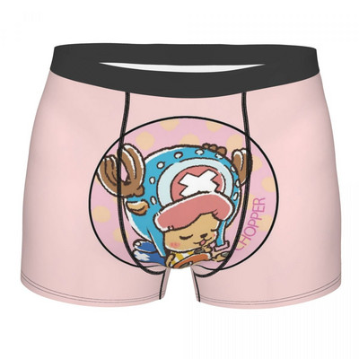 Boxer cu imprimeu Chiloți Slip bărbat Pirate King Anime Monkey D. Luffy Lenjerie de corp Chiloți dintr-o bucată din poliester Bărbați S-XXL