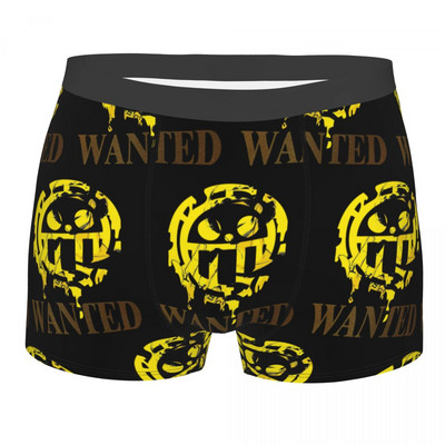 Boxer cu imprimeu Chiloți Slip bărbat Pirate King Anime Monkey D. Luffy Lenjerie de corp Chiloți dintr-o bucată din poliester Bărbați S-XXL