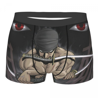 Boxer cu imprimeu Chiloți Slip bărbat Pirate King Anime Monkey D. Luffy Lenjerie de corp Chiloți dintr-o bucată din poliester Bărbați S-XXL