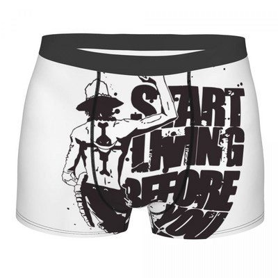 Boxer cu imprimeu Chiloți Slip bărbat Pirate King Anime Monkey D. Luffy Lenjerie de corp Chiloți dintr-o bucată din poliester Bărbați S-XXL