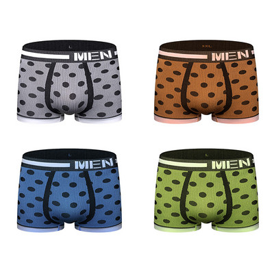 Lenjerie de corp sexy pentru bărbați din bumbac, 4 buc, pantaloni scurți de camuflaj, chiloți pentru bărbați, fără sudură, boxeri pentru bărbați, lenjerie