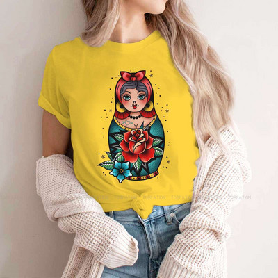 Matryoshka Doll Babushka Stacking Russian Tea 100% Cotton Tshirts Traditional Old School Tattoo Персонализирана дамска тениска 4XL