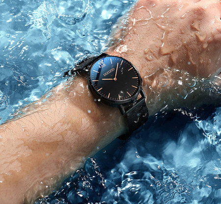 Elegantiškas vyriškas mechaninis laikrodis