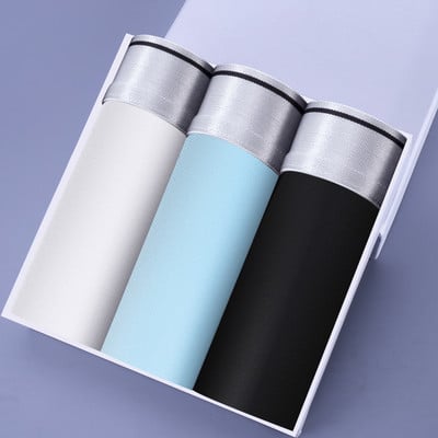 4cs/lot Chiloți pentru bărbați Boxeri din mătase de gheață, respirabili, Chiloți Boxer, Chiloți pentru bărbați, Cuplu, Set Sexy Homme Calzoncillo