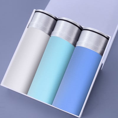 4cs/lot Chiloți pentru bărbați Boxeri din mătase de gheață, respirabili, Chiloți Boxer, Chiloți pentru bărbați, Cuplu, Set Sexy Homme Calzoncillo