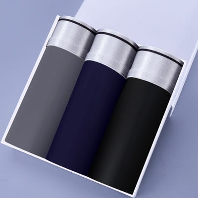 4cs/lot Chiloți pentru bărbați Boxeri din mătase de gheață, respirabili, Chiloți Boxer, Chiloți pentru bărbați, Cuplu, Set Sexy Homme Calzoncillo