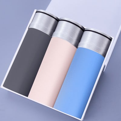 4cs/lot Chiloți pentru bărbați Boxeri din mătase de gheață, respirabili, Chiloți Boxer, Chiloți pentru bărbați, Cuplu, Set Sexy Homme Calzoncillo