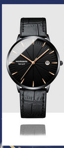 Modernus vyriškas mechaninis laikrodis su metaliniu arba odiniu dirželiu