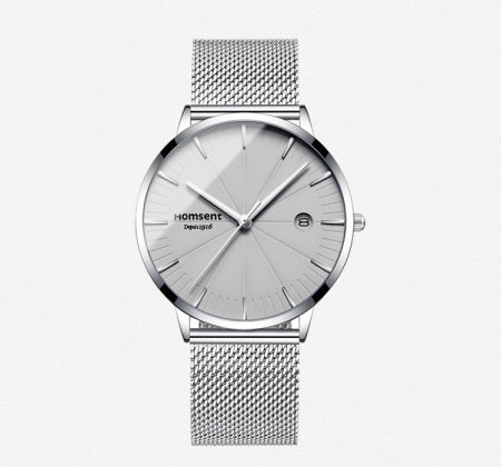 Modernus vyriškas mechaninis laikrodis su metaliniu arba odiniu dirželiu