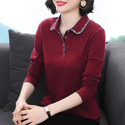 2021, vară, tricou 100% bumbac, cămașă cu mânecă lungă, cu gâtul O, tricou pentru femei, în stil coreean, cămăși largi pentru femei