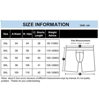 Extra Long Ανδρικά Εσώρουχα Plus Size Μαύρο Μπλε Γκρι Boxer 8XL 9XL 150KG Βαμβακερό χαλαρό μαλακό σώβρακο αναπνεύσιμο 7XL μεγάλο σορτς