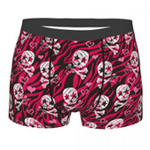 Férfi Grunge Zebra Star Skull Print Fehérnemű Humor Boxer Alsók Rövidnadrágok Bugyik Homme Puha Alsónadrágok
