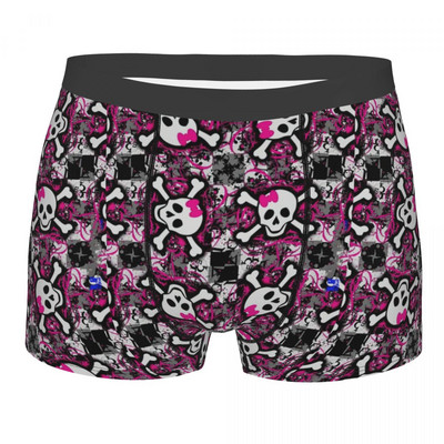 Férfi Grunge Zebra Star Skull Print Fehérnemű Humor Boxer Alsók Rövidnadrágok Bugyik Homme Puha Alsónadrágok