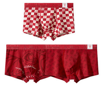 Boxer barbatesti cu imprimeu intr-un set de trei piese