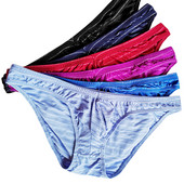 5 slip sexy pentru bărbați Lenjerie de corp Imitație dungi Cueca Masculina Lenjerie de corp pentru bărbați Slip de bikini Chiloți pentru bărbați Lenjerie de corp bărbați C905