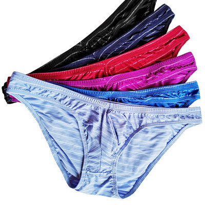 5 slip sexy pentru bărbați Lenjerie de corp Imitație dungi Cueca Masculina Lenjerie de corp pentru bărbați Slip de bikini Chiloți pentru bărbați Lenjerie de corp bărbați C905