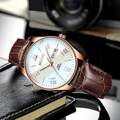 Šviesus vyriškas laikrodis su eko odos apyranke