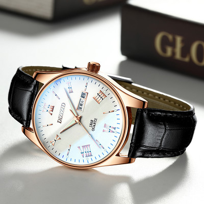 Šviesus vyriškas laikrodis su eko odos apyranke