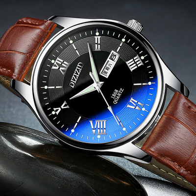 Šviesus vyriškas laikrodis su eko odos apyranke