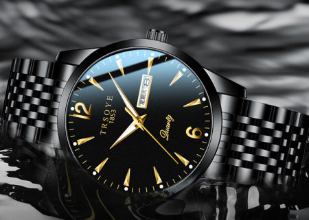 Elegantiškas vyriškas šviečiantis laikrodis