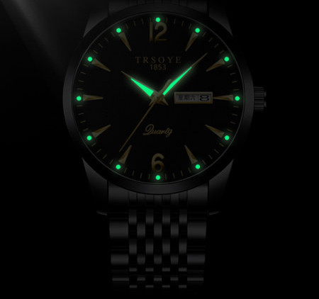 Elegantiškas vyriškas šviečiantis laikrodis