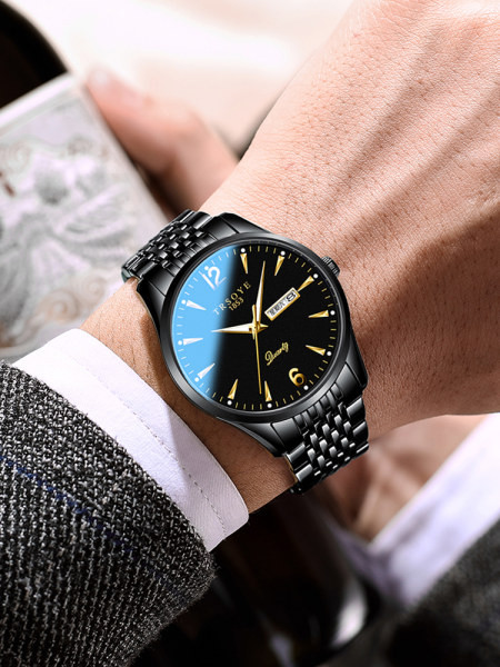 Elegantiškas vyriškas šviečiantis laikrodis