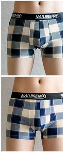 Férfi kockás boxernadrág