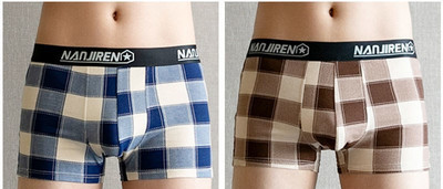 Férfi kockás boxernadrág