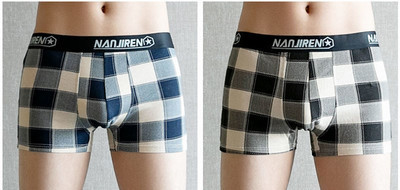 Férfi kockás boxernadrág