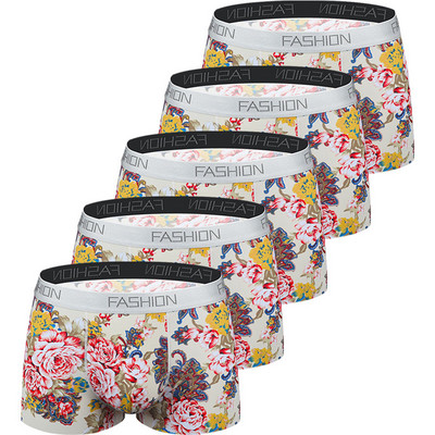 5 buc/lot Chiloți Boxer Bărbați Underwhare Moda Fantastic Husă pentru bărbați Lenjerie de corp Boxer Bărbați Confort Chiloți Sexy din Mătase de gheață pentru bărbați