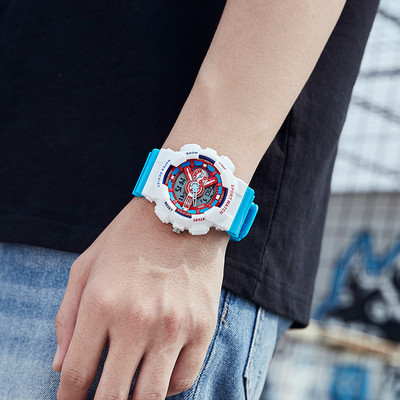 Mechaninis laikrodis su guminiu dirželiu - atsparus vandeniui modelis