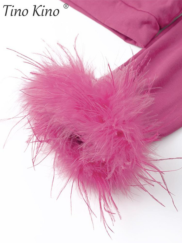 Tricou decupat cu pene pentru femei 2022 slăbit de primăvară la modă pentru femei Tricouri cu mânecă lungă cu panouri Tricouri pentru femei