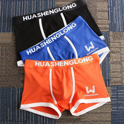 Naujas vyriškų bokserių modelis su užrašu - kelių spalvų