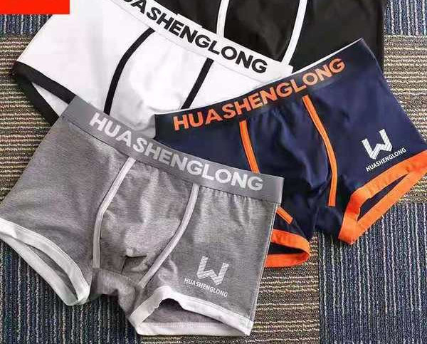 Naujas vyriškų bokserių modelis su užrašu - kelių spalvų