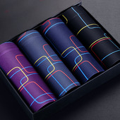 Vyriški bokseriniai šortai Modaliniai apatiniai Seksualios dryžuotos apatinės kelnaitės, pralaidžios orui bambuko pluošto kelnaitės Vyriški apatiniai didesnio dydžio L-5XL