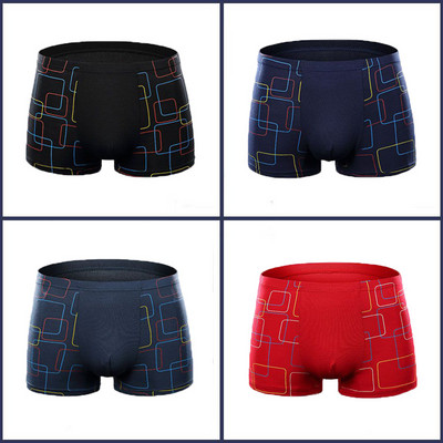 Vyriški bokseriniai šortai Modaliniai apatiniai Seksualios dryžuotos apatinės kelnaitės, pralaidžios orui bambuko pluošto kelnaitės Vyriški apatiniai didesnio dydžio L-5XL