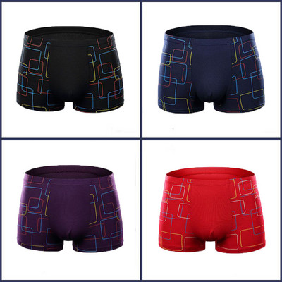 Vyriški bokseriniai šortai Modaliniai apatiniai Seksualios dryžuotos apatinės kelnaitės, pralaidžios orui bambuko pluošto kelnaitės Vyriški apatiniai didesnio dydžio L-5XL