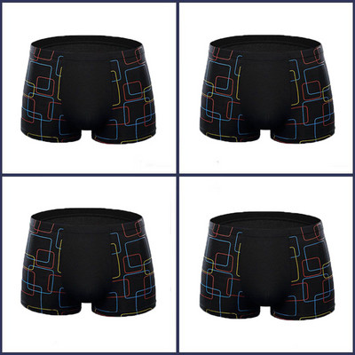 Vyriški bokseriniai šortai Modaliniai apatiniai Seksualios dryžuotos apatinės kelnaitės, pralaidžios orui bambuko pluošto kelnaitės Vyriški apatiniai didesnio dydžio L-5XL