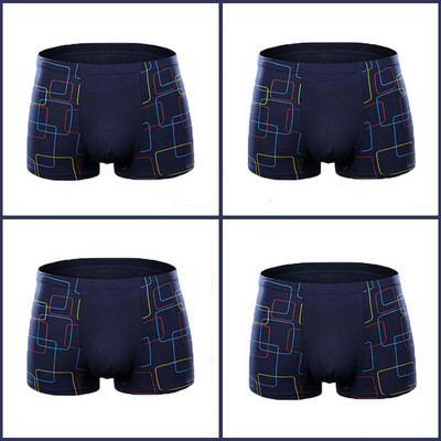 Vyriški bokseriniai šortai Modaliniai apatiniai Seksualios dryžuotos apatinės kelnaitės, pralaidžios orui bambuko pluošto kelnaitės Vyriški apatiniai didesnio dydžio L-5XL