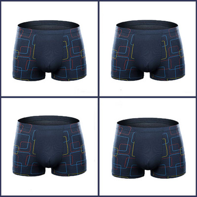 Vyriški bokseriniai šortai Modaliniai apatiniai Seksualios dryžuotos apatinės kelnaitės, pralaidžios orui bambuko pluošto kelnaitės Vyriški apatiniai didesnio dydžio L-5XL