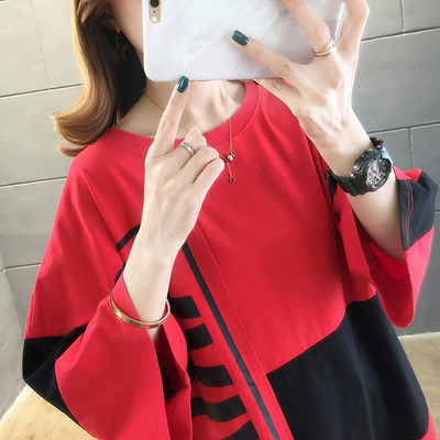 Tricou asimetric pentru femei, primăvară, vară, supradimensionat, din bumbac, Harajuku, ocazional, cu imprimeu cu litere, topuri hip hop