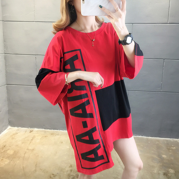 Tricou asimetric pentru femei, primăvară, vară, supradimensionat, din bumbac, Harajuku, ocazional, cu imprimeu cu litere, topuri hip hop