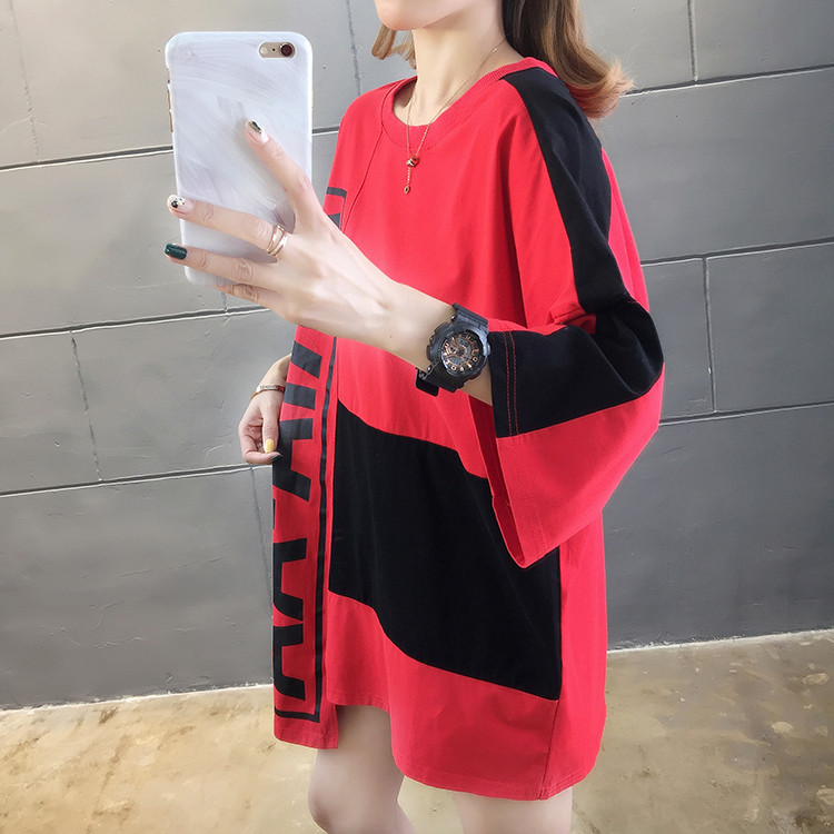 Tricou asimetric pentru femei, primăvară, vară, supradimensionat, din bumbac, Harajuku, ocazional, cu imprimeu cu litere, topuri hip hop
