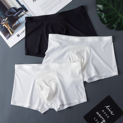 3 db/szett Boxer Homme átlátszó szexi férfi U domború fehérnemű derékközépen Ultra vékony jégselyem szexi lélegző 2022