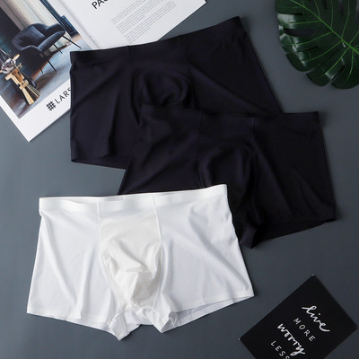 3 db/szett Boxer Homme átlátszó szexi férfi U domború fehérnemű derékközépen Ultra vékony jégselyem szexi lélegző 2022