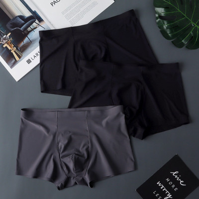 3 db/szett Boxer Homme átlátszó szexi férfi U domború fehérnemű derékközépen Ultra vékony jégselyem szexi lélegző 2022