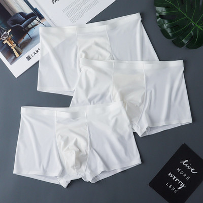 3 db/szett Boxer Homme átlátszó szexi férfi U domború fehérnemű derékközépen Ultra vékony jégselyem szexi lélegző 2022