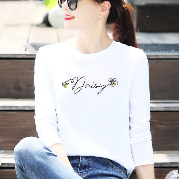 Bluză albă din bumbac cu inscripție