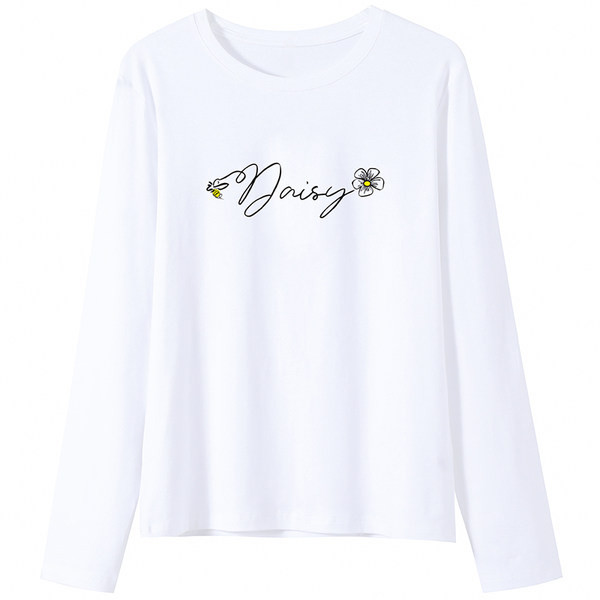 Bluză albă din bumbac cu inscripție